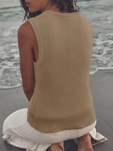 Image of Saodimallsu Women's Ribbed Knit Sweater Vest