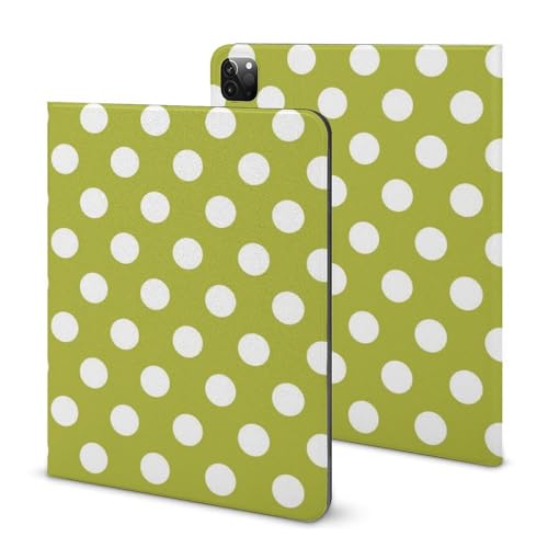 Coque iPad Pro 11 fine à pois olive : l'accessoire idéal pour travailler au café ou au bureau