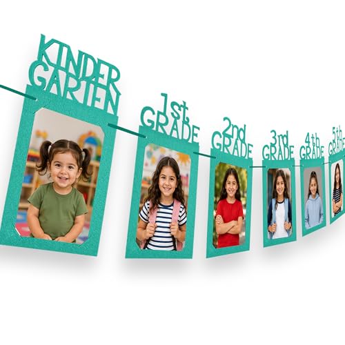 Image of KatchOn, K-12 Graduation Photo Banner 5x7 - Large, 10 Feet | Grad Picture Banner, Teal Grad Decorations Class of 2026 | Graduation Decorations 2026, Picture Display