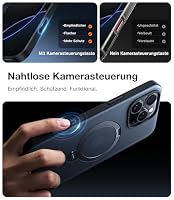 TORRAS Ostand Q3 Spin für iPhone 16 Pro Hülle mit 360° Ständer Schwarz – Ansicht 7