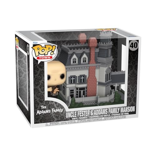 Funko Pop! Town: AFC – Addams Home with Uncle Fester - Addams Family Classic TV - Figura de Vinilo Coleccionable - Idea de Regalo- Mercancia Oficial - Juguetes para Niños y Adultos - TV Fans