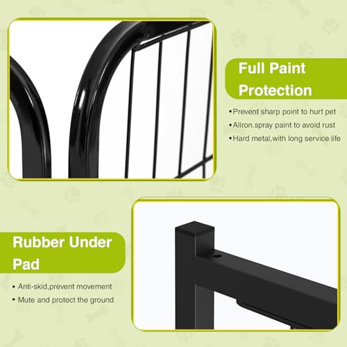 Image of BestPet Dog Playpen 24 Inch 16 Panels Heavy Duty Metal Pet Exercise Pen Indoor Outdoor Fence Panels Anti-Skid Expandable Design