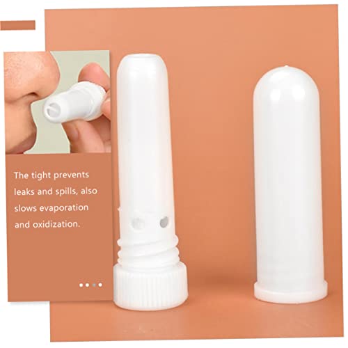 GLEAVI 20 Peças Snorkel Em Branco Nasal Portátil Mechas Nasais Vazias Recarregáveis ​​Óleos Essencia