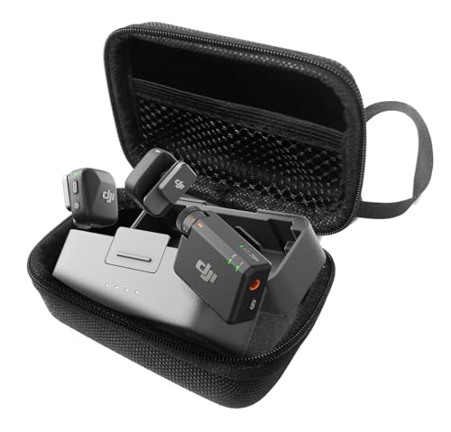 FitSand Hard Case Compatible for DJI Mic Mini (2 TX + 1 RX + Charging Case), Wireless Lavalier Microphone