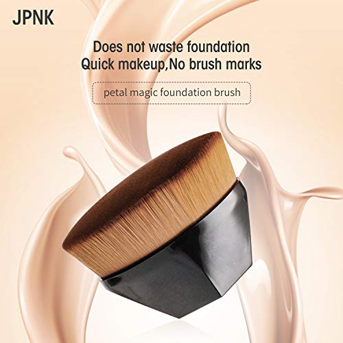 image for JPNK Foundation Makeup Brush with 4 Makeup Sponges Latex-free for Blen