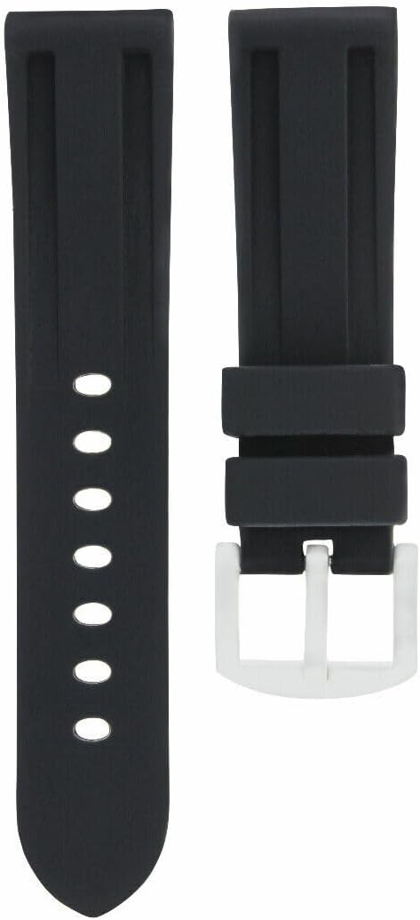 Ewatchparts 22mm Rubber Watch Band Strap Compatible With Invicta GMT 11255 Signature II Pro Diver 21834 Black