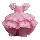 Baby Mädchen Festliche Kleider Pailletten Partykleid Prinzessin Blumenmädchenkleid Rüschen Rock