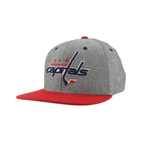Washington Capitals NHL Officially Licensed Adjustable Snapback Hat Chambray Heather Black