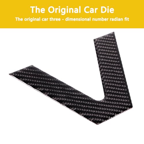 Image of Car Trunk Door Inverted Letter A Sticker Compatible with Ineos Grenadier 2020-2024 Trunk Door Decorative Stickers Tailgate Side V-Shaped Stickers Accessories (Soft Carbon Fibers /Black)