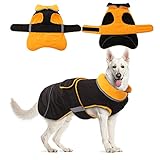 DENTERUN Winter Warm Dog Jacket Reflective Reversible Windproof Cozy Cold Weather Puppy Coat Water R