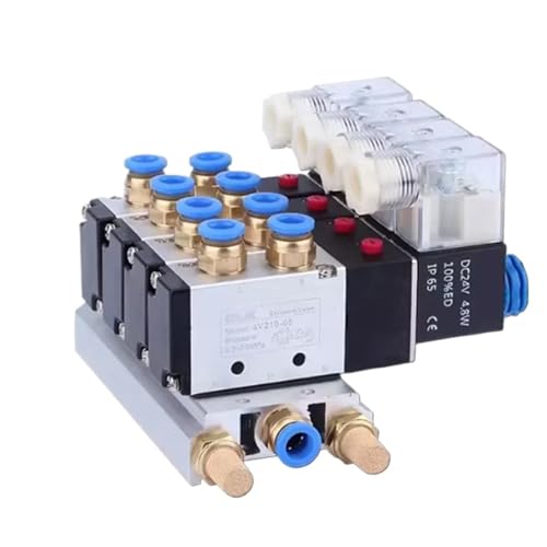 Électrovanne 5/2 voies 4V110 commutation rapide AC220V commande électrique - 6
