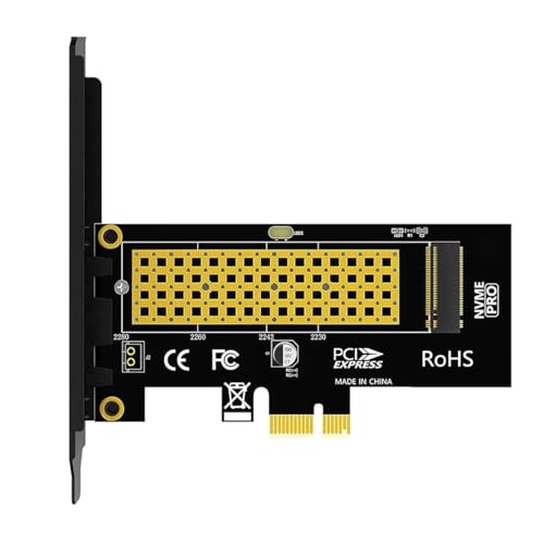 Placa Adaptador SSD NVMe M.2 Para PCI-Express x1, x4, x8 e x16, Geração 4.0/3.0, 16GBps, Plug & Play, PC, Windows, Linux - AMPCOM