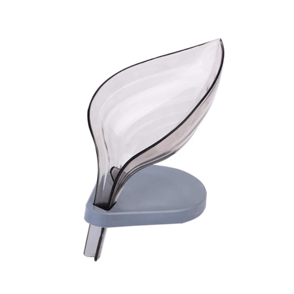 soap box holder, Soap Dish Holder,SoapTray,Self-Draining Creative, Plastic with Silicone Suction Cup Base(Roze)