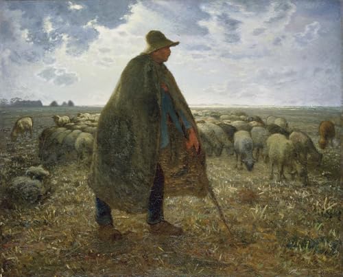 Affiche impression prints toile peinture murale berger Jean François Millet 60x90cm