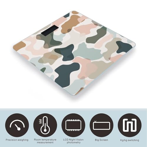 Báscula Digital Camuflaje Suave en Vidrio Templado miniatura 3