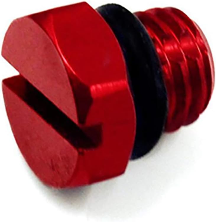 iFJF Billet Aluminum Air Bleeder Screw Replacement for GM 2001-2017 Duramax Diesel Fuel Filter Red