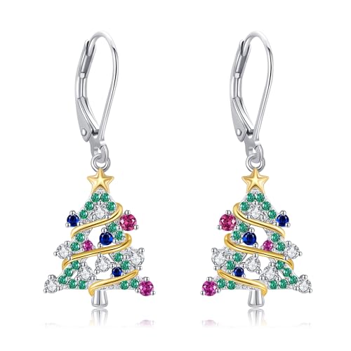 Cadeau de Noël boucles d'oreilles en argent sterling | Idée parfaite pour femme
