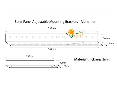 Heavy Duty Adjustable Brackets For Mounting Solar Panels On Ground Roof Wall Diy Off-Grid Solar Racking System,Solar Panel Stand Foldable Tilt Legs 3Mm Aluminum Rack Mount Rails With Hardware(22-Inch) #TOP2