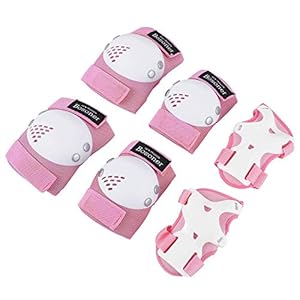 BOSONER Kids/Youth Knee Pad Elbow Pads Guards Protective Gear Set for Rollerblade Roller Skates Cycling BMX Bike Skateboard Inline Skatings Scooter Riding Sports, Wrist Guards Toddler