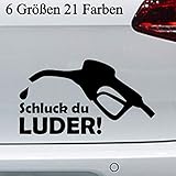 auto allrad diesel automatik 1x Schluck du Luder-Aufkleber 10x5,5cm-Schwarz