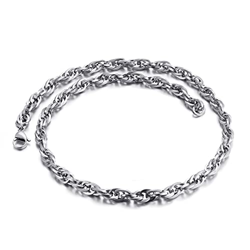 Mesnt 45-71CM �g�����f�B�`�F�[���l�b�N���X ���f�B�[�X �����Y �X�e�����X�X�`�[�� 5mm/6.5mm �V���K�|�[���`�F�[��, ����, �W���R���Ȃ�