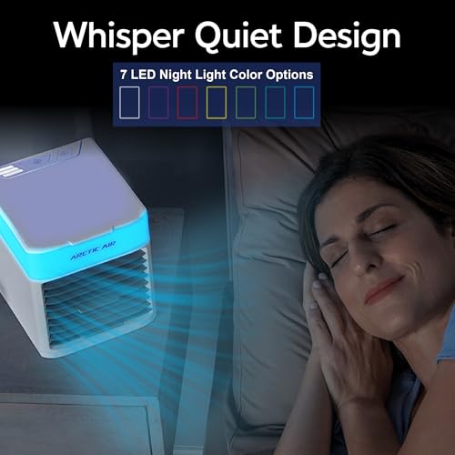 Arctic Air Pure Chill 2.0 Evaporative Air Cooler by Ontel - Powerful, Quiet, Lightweight and Portable Space Cooler with Hydro-Chill Technology For Bedroom, Office, Living Room & More,Blue by Arctic Air - Image 5