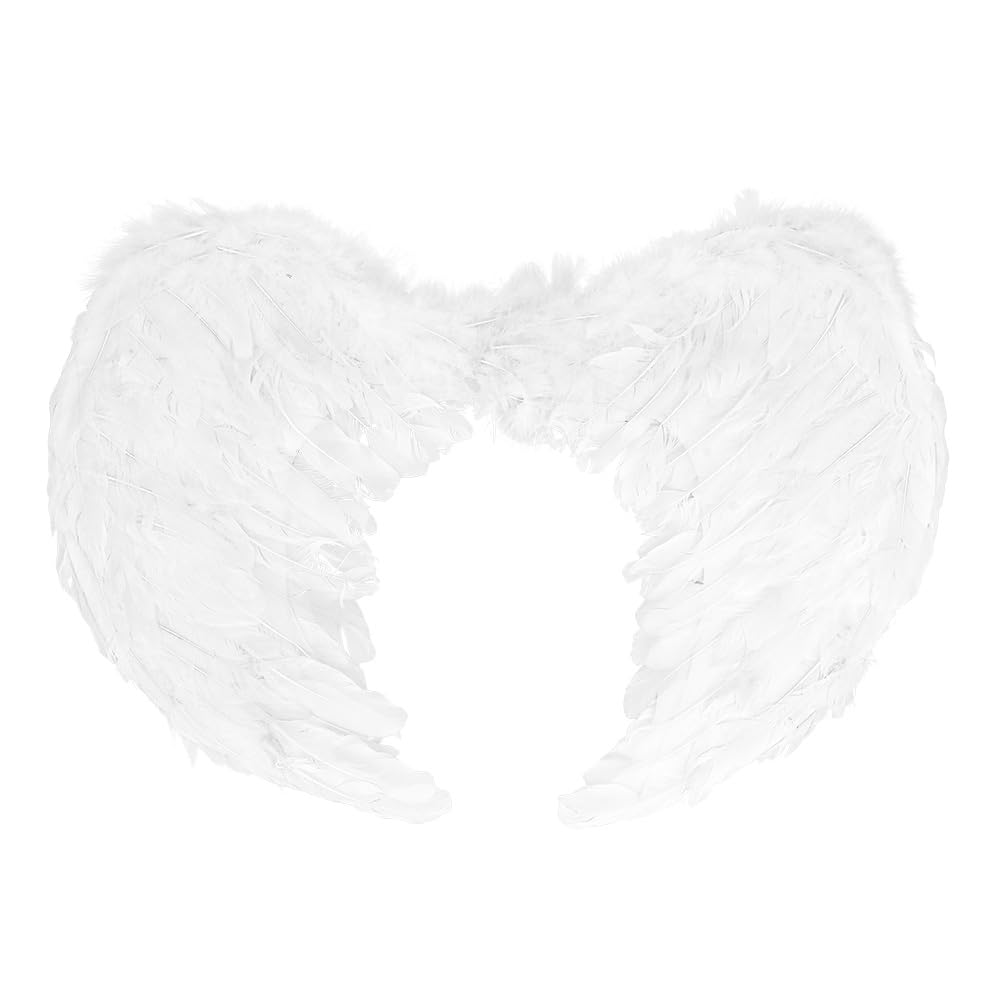 Boland - Wings for Angel Costumes, Accessory for Fancy Dress or Theme Party, Fancy Dress Costumes, Christmas, White