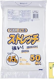 日 本技研工 業 ストレッチ ゴミ袋 半透明 乳白 45L 50枚入