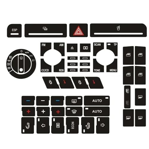 Décoration intérieure de voiture autocollants boutons Audi A4 B6 B7