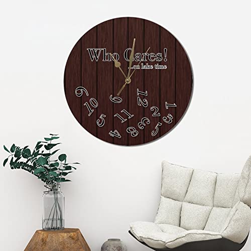 Reloj de pared redondo de madera 12 pulgadas silencioso miniatura 4