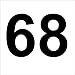 Produktbild 3 mal Nummer "68 " hochwertige Zahlenaufkleber, schwarz, wetterfeste, 20 cm hoch, aus Hochleistungsfolie, ohne Hintergrund, Zahlen, Nummer, Mülltonne,Mülltonnen, Uahlenaufkleber, Hausnummer, Briefkasten, Aufkleber