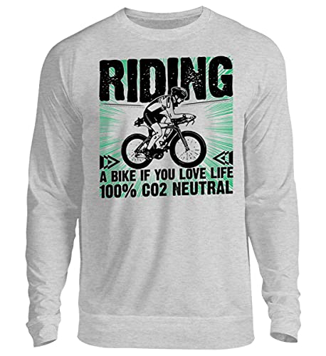 Pull gris XXL Riding a Bike if You Love Life unisexe en coton confortable