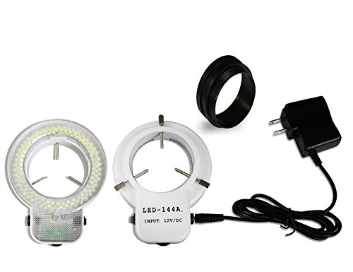 Vision Scientific Vs-10Fz-Ifr07 Simul-Focal Trinocular Stereo Zoom 7X-45X Microscope With Barlow Lens, 144-Led Ring Light, Repair And Maintenance Platform For Soldering And, Cell Phone Repair #TOP5