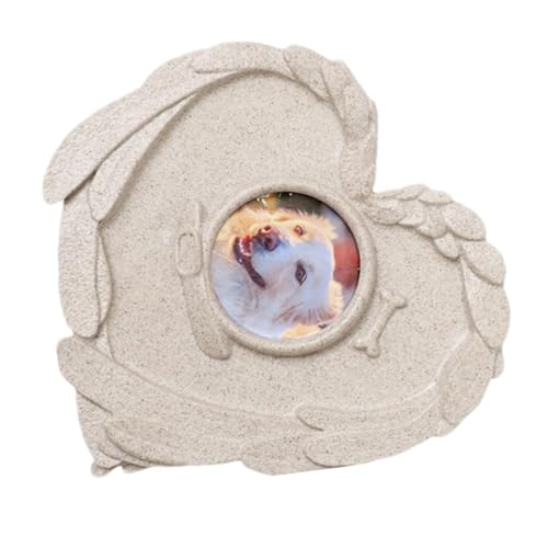Pietra commemorativa per la Perdita di Un Cane, Pietra commemorativa per Cani, Pietra commemorativa da Giardino, Pietra commemorativa per Cani in Resina con Cornice, onora Il Amato Animale