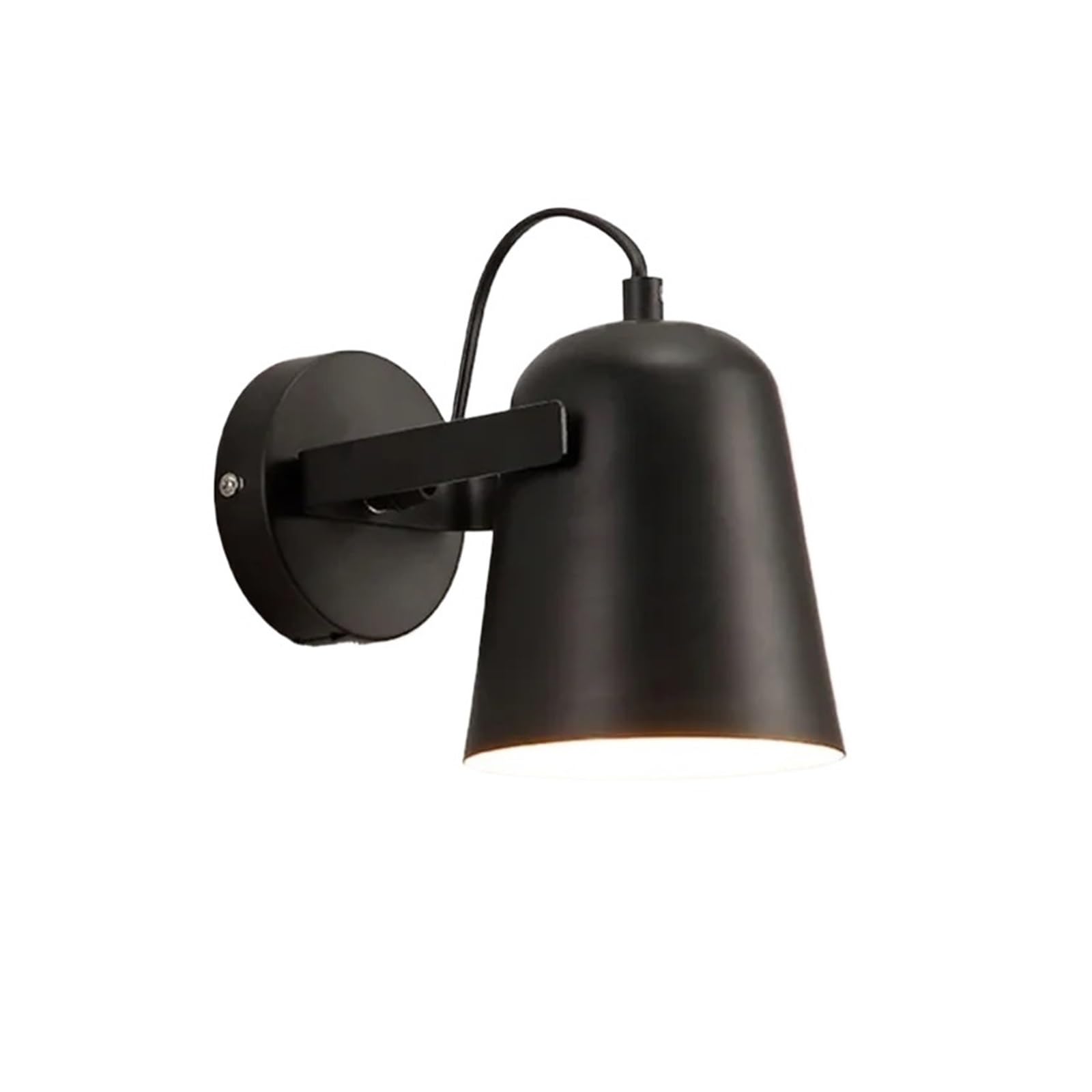 CUDTAPI Nordic LED Wall Decor Lamp, Macaron Colorful Bedside Lamp, Indoor Aisle Stair Background Adjustable Light Sconces Home Decor Light(5500-7000K,Nero)