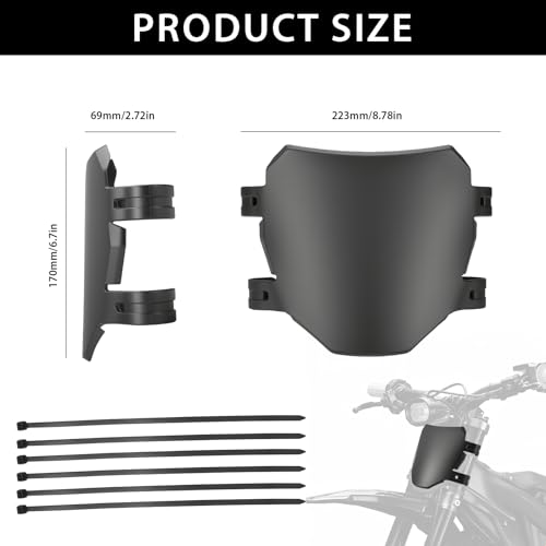Image of Number Plate for Ebike - Universal Downhill Electric Bike Plate for Q20, S1 /S2 /Y1 /RX, X1S /X /X2 /MX3 /MX4 /MX5, XXX, Pro SS /SR /S (Black)