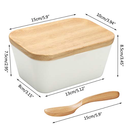 [NEW AND IMPROVED] Amy Large Butter Dish Airtight Butter Dishes Imitation Porcelain Container