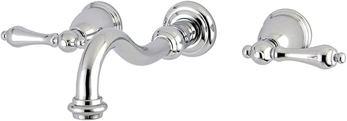 Miniatura 4 de Kingston Brass KS3123AL - Grifo de baño de montaje en pared central de 8 pulgadas, latón antiguo