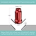 YITAMOTOR Lug Nuts 12x1.5 Red, m12x1.5 Spline Bulge Acorn Wheel Lug Nuts Cone Seat 1.38 Tall Compatible for Acura Ford Mazda Saturn Buick Mitsubishi with 1 Key