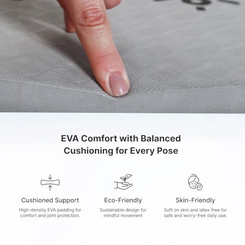 Image of CULT EVA Yoga Knee Pads for Men & Women (Pack of 2) Grey 20mm Thick Non-Slip Joint Support Cushion for Yoga, Pilates, Meditation & Floor Exercises Lightweight, Durable & Portable Fitness Accessory