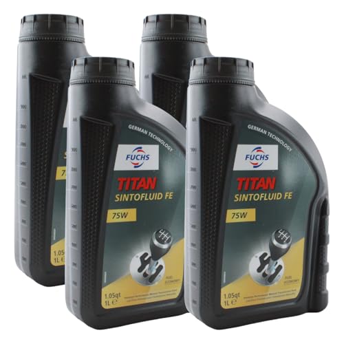 Fuchs 4 Liter TITAN SINTOFLUID FE SAE 75W Manual Transmission Fluid (4 x 1L)