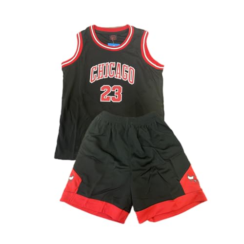 Boys Girls Basketball Kit, Kids Basketball Kit,Children Gifts,2-Piece Sleeveless Kids Basketball Jersey Shirt - Cool Basketball Kids Outfit for 4 5 6 7-14 Years Old Kids Boys (10-12year/XL, Black)