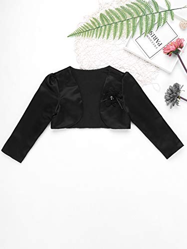 Image of iEFiEL Girls Long Sleeves Bolero Jacket Shrug Short Cardigan Sweater Dress Cover Up