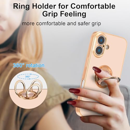 Coque support magnétique antichoc en silicone souple fin rose pour mobile - 6