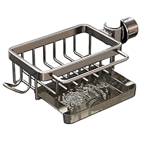 1pc keukenkraanrek, sponshouder, gootsteencaddy organisator, hangend caddy afdruiprek, roestvrijstalen opbergrek voor spons, zeep kopen vanaf een prijs van 177