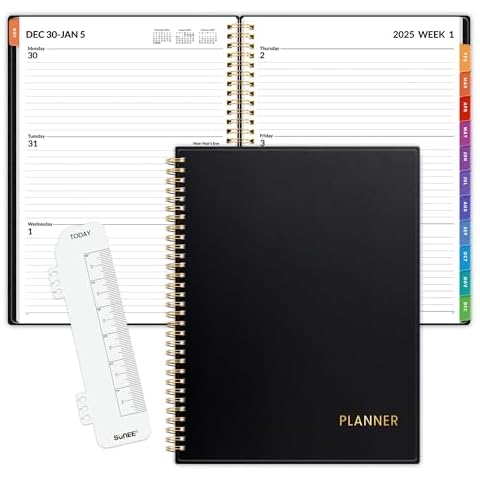SUNEE 2025 Weekly and Monthly Planner Cover