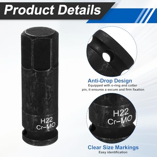 Douille hexagonale 22mm pour débloquer les écrous grippés sans effort