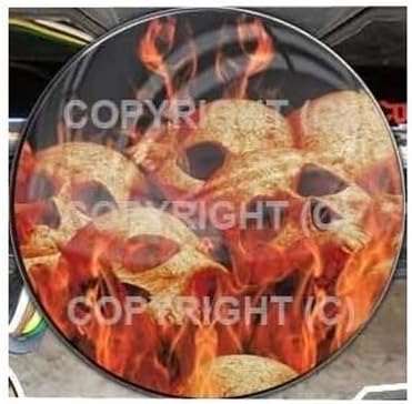 Tow Hitch Receiver Insert Cover Plug 2" X 2" Truck & SUV for Burning Skull Pile Model-PYT-8888-3681