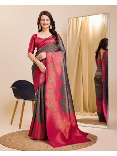 Image of Avantika Fashion Women's Kanjivaram Soft Silk Banarasi Sarees With Blouse Piece For Women