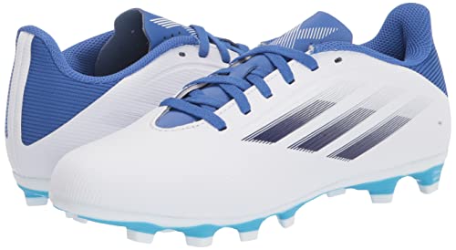 Adidas Unisex X Speedflow.4 Flexible Ground Soccer Shoe, White/Legacy Indigo/Sky Rush, 5.5 Us Men #TOP6